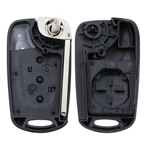 เปลี่ยนเคสกุญแจพับสำหรับ Hyundai Verna รีโมทคีย์เชลล์ Fob 3ปุ่ม HYN17ใบมีด - Product Image 5