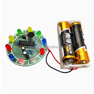 ชุดไฟวิ่ง LED ควบคุมด้วยเสียงชุดทำโมดูลอิเล็กทรอนิกส์ CD4017วงจรฝึกบัดกรีแบบหมุนได้ - Product Image 3