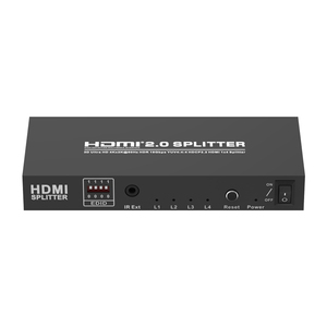 4K 60Hz Ultra HD 2160P 3D 4 puertos 1 entrada 4 salida HDMI Splitter EDID RGB compatible con escalar con extensión IR HDCP 2,0 y EDID