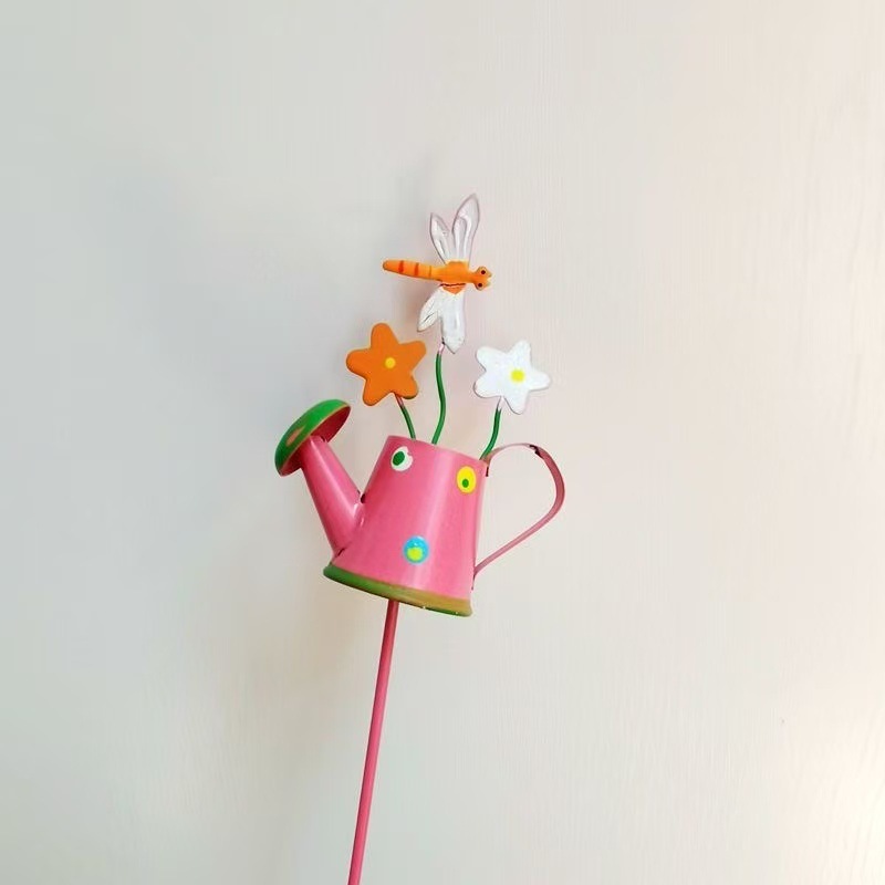 Petite bouilloire libellule rose rouge
