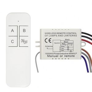 220V rf433mhz2wayワイヤレスリモコンスイッチ照明天井ランプLEDセクションスイッチリモコン - Product Image 1