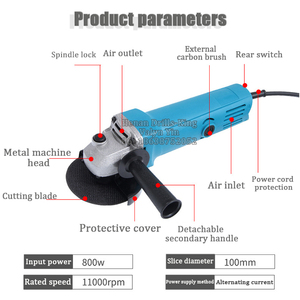 微型变速角磨机动力电动800瓦大功率便携式100毫米角磨机 - Product Image 4