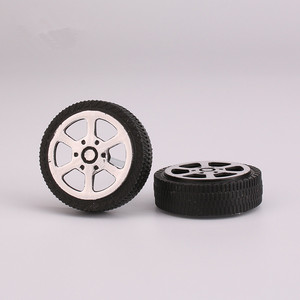 Fai da te Smart Car 2x30mm cerchi in plastica con pneumatici in gomma morbida per auto RC fai da te accessori giocattolo per stelo per Arduino Kit - Product Image 5