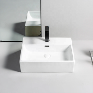 ミニマリスト長方形カウンタートップ容器シンクセラミック手洗い洗面台バスルームシンク - Product Image 2