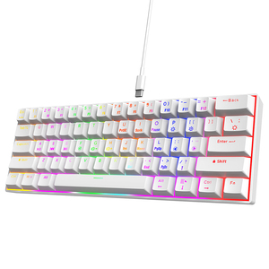 TMICE 61 teclas 60 por ciento Teclado mecánico con cable 60% RGB teclado para juegos para ordenador PC teclado con retroiluminación - Product Image 1