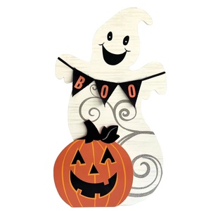 Popüler cadılar bayramı hayalet standı Boo duvar dekorasyonu kabak