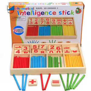 数学スティックを数えるDIY番号ブロック子供学習算術ボックス木製カウントスティック早期教育玩具 - Product Image 4