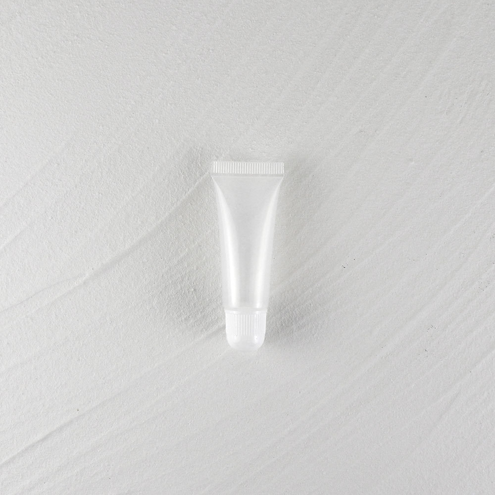 10g clear tube+white round head lipstick lid+plug