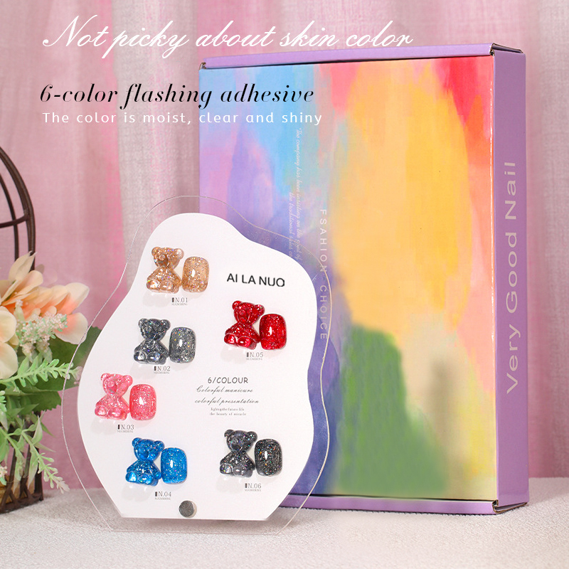 กาวแฟลช6สี