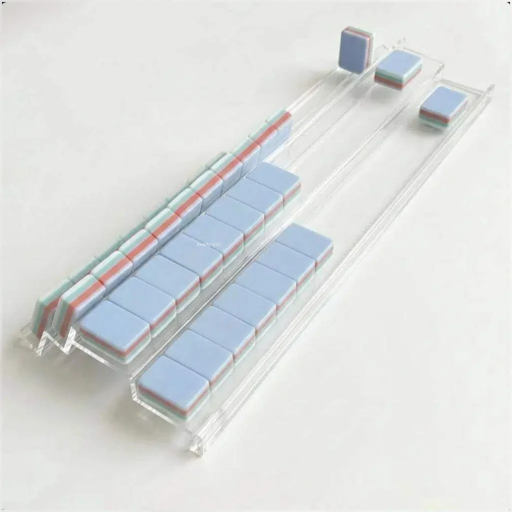 Estantes de Mahjong Transparentes Doble *4