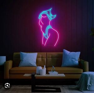 섹시한 숙녀 남자와 여자 네온 사인 Led 빛 아크릴 투명 사용자 정의 생일 파티 네온 사인 벽 장식 Led 사인 - Product Image 2