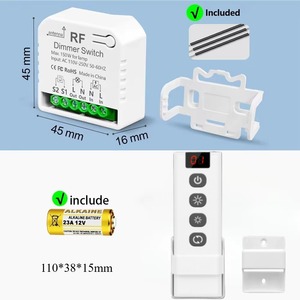 RF 433 мГц AC110V 220V беспроводной переключатель яркости света Регулируемый 5 в 1 пульт дистанционного управления 2-сторонняя светодиодная галогенная лампа 10 ~ 150 Вт - Product Image 5