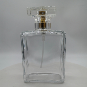 Luxury 30ml 50ml 100ml FEA clear Fragrance Aluminum Mist Spray with Cap <strong>Perfume</strong> square AS Acrylic Customize Cap Glass Bottle - Product Image 1