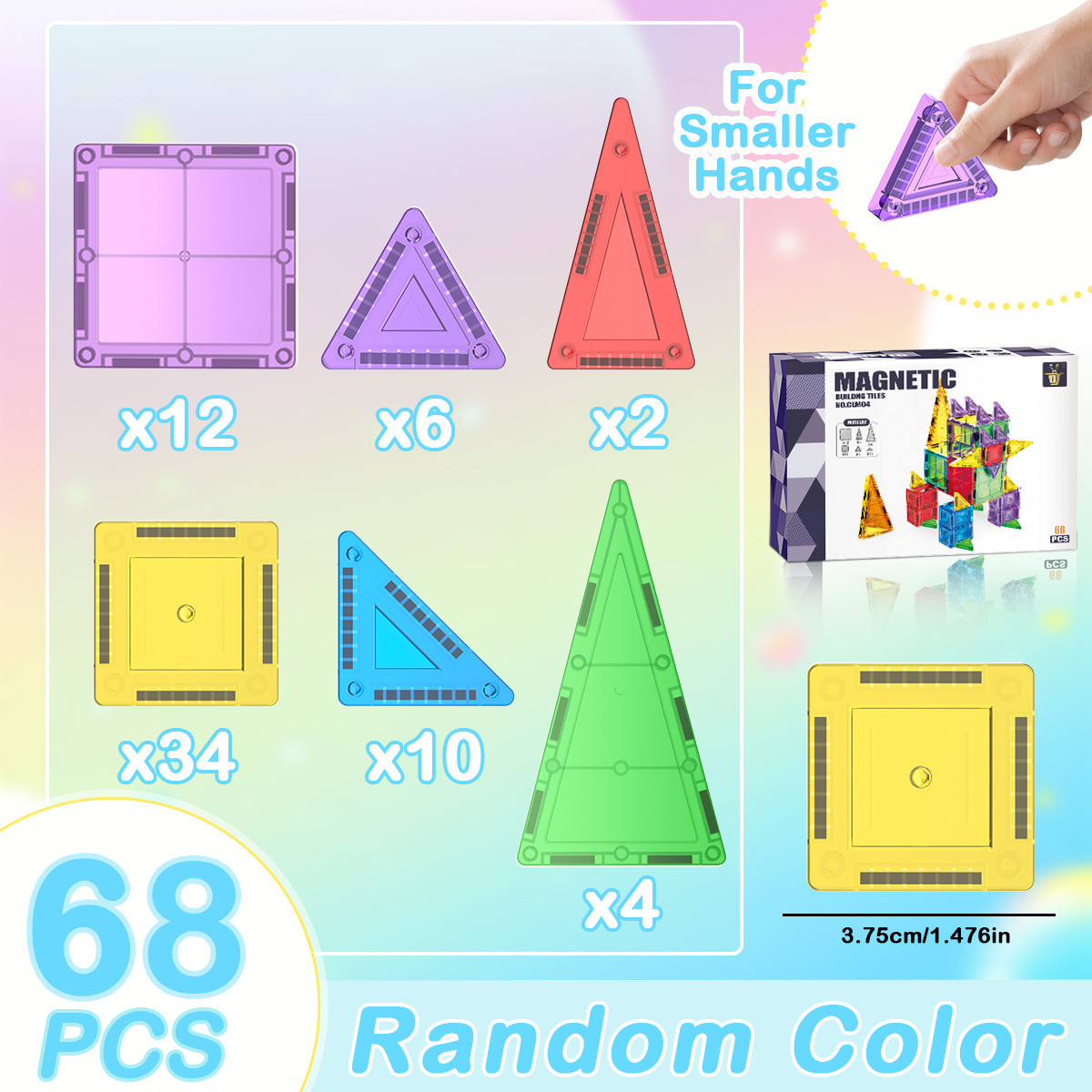 Lámina magnética de 3.75 cm - 68 unidades