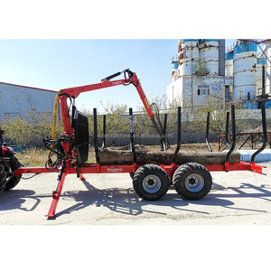 <strong>1.5</strong> Ton Atv Grapple CE Approved Forestry Machine <strong>Quad</strong> Bike Timber Trailer with Crane - Product Image 2