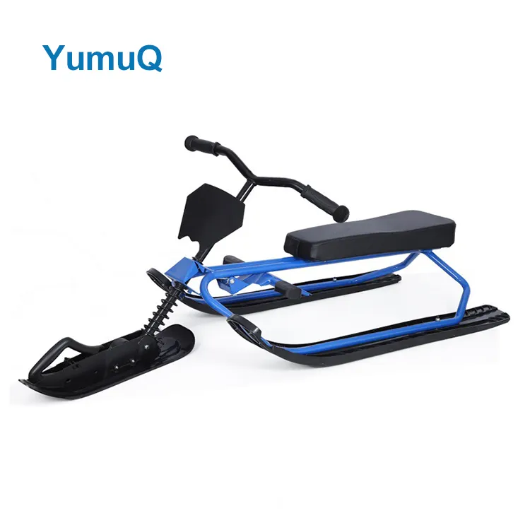 YumuQ Sports d'hiver extérieur guidon patinage sur neige voiture de course avec volant traîneaux luge pour enfants