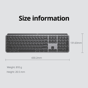 Logitech Mx Keys Fluid Precise Tipo silencioso Teclas programables Recargable Ergonómico Impermeable Inalámbrico Gaming Bluetooth Keyboard