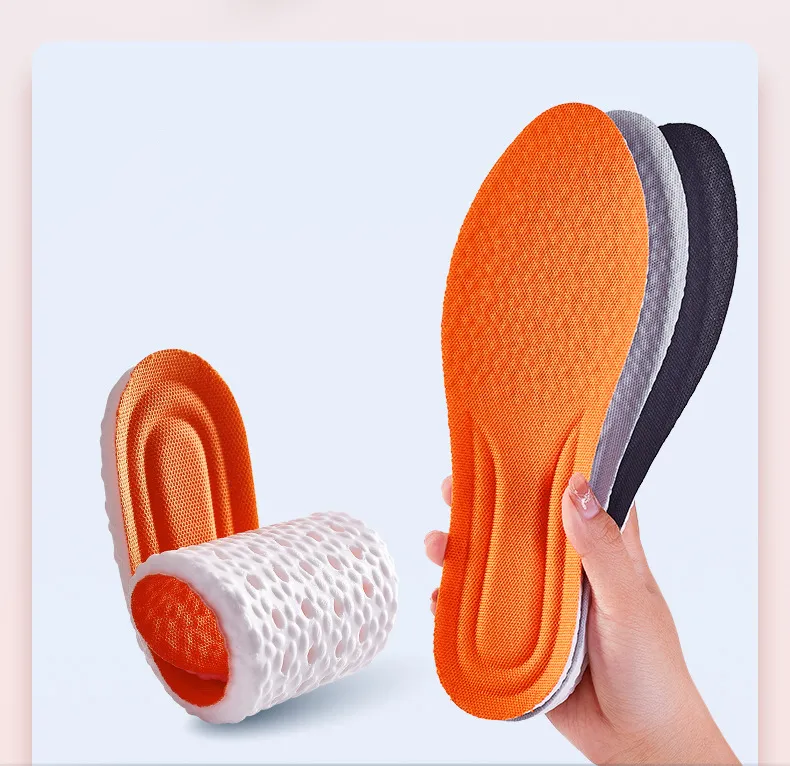 Semelles intérieures pour hommes et femmes-Amortissement d'absorption des chocs Inserts de confort sportif Semelles intérieures de chaussures respirantes pour la course à pied