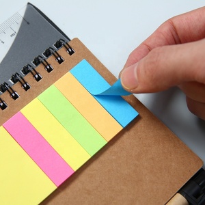 Promo atacado estacionário acessórios <span class=keywords><strong>notebook</strong></span> personalizado e notas pegajosas titular com caneta e régua