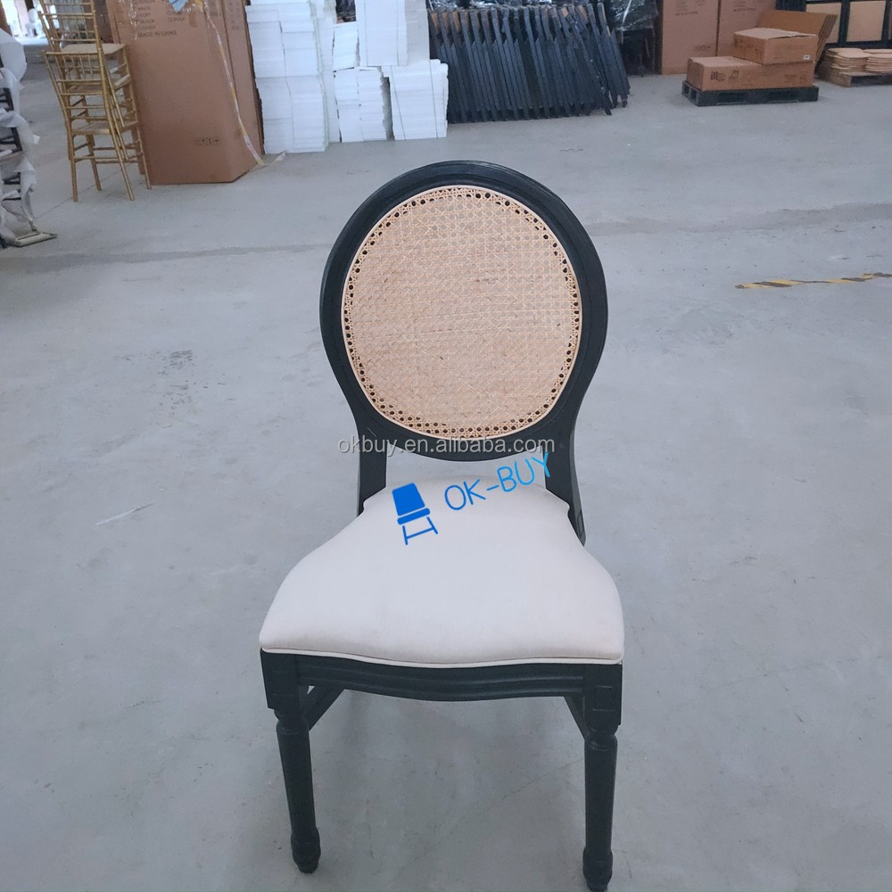 Black Frame,Rattan Back