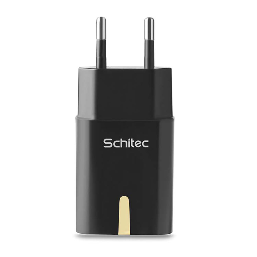 2A ปลั๊ก EU ชาร์จผนังสีดำ