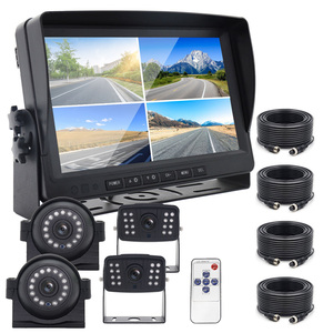 Camión DVR 4 CH Quad Grabadora de video digital Cámara de marcha atrás de respaldo 4 pines 7 pulgadas Monitor de visión trasera para autobús RV Remolque coche monitor de TV - Product Image 5