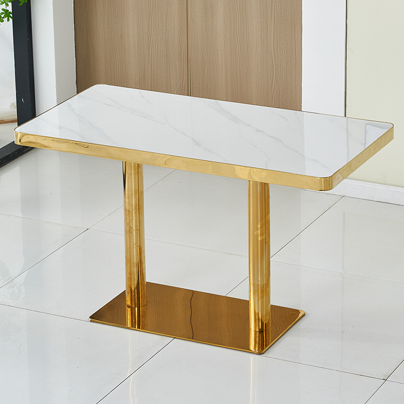 Gold-plated long table 120*60