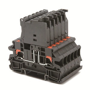 工場価格4mm2 Din設置プッシュインサイドエントリー1入力2出力接地端子台難燃性V0 - Product Image 6