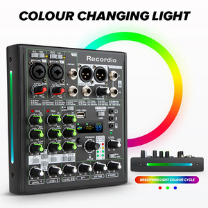 GAX-AM06 Newest Design 4Channel Sound Mixer <strong>Network</strong> Broadcast Outdoor BT Wireless Small Live Recording Sound Card Video Lighting - Product Image 3