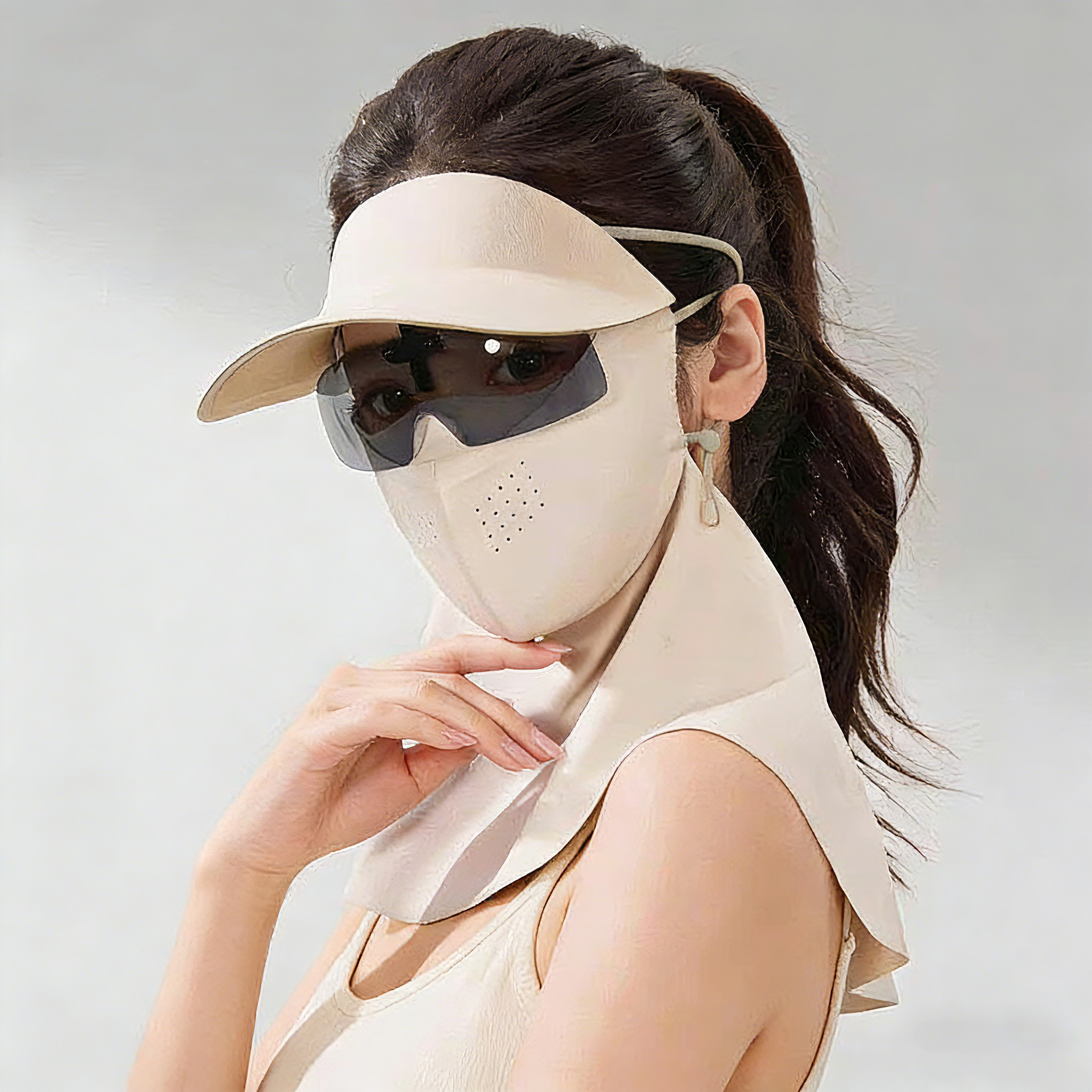 Lunettes longues kaki