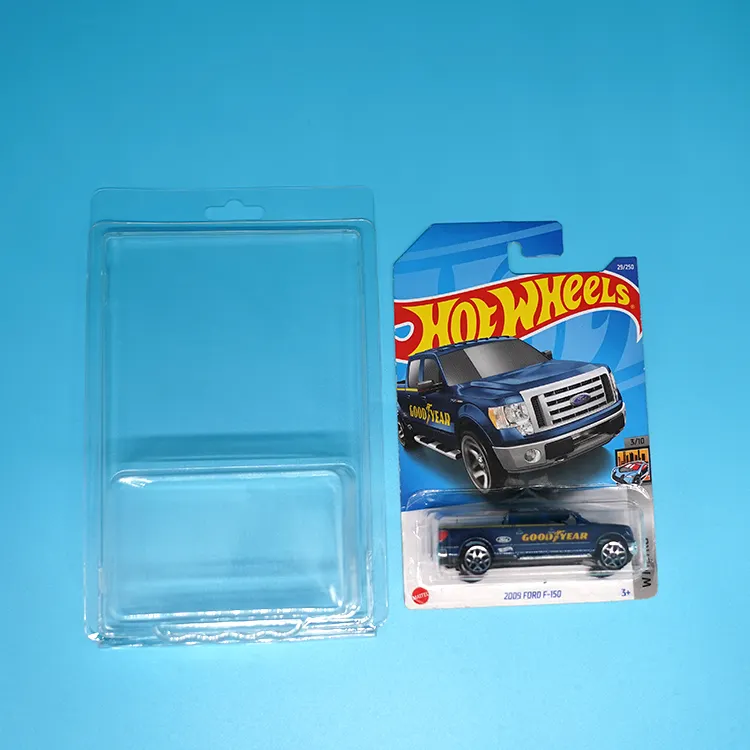 Custom 0,6 de plástico grueso Hotwheels coches Blister embalaje caja Heat Ssealed Blister Hot Wheels Protector Case para niños coche de juguete