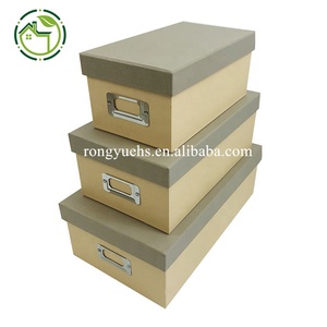 Organizzatore da scrivania ecologico personalizzato all'ingrosso nidificato set di scatole di carta decorative in cartone da 3 pezzi - Product Image 3
