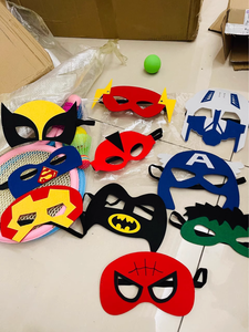 Phim hoạt hình giá rẻ siêu anh hùng cảm thấy blinder cho trẻ em cho các bên tốt nghiệp và lễ hội đạo cụ hình ảnh có tính năng động vật hoang dã nhân vật - Product Image 5