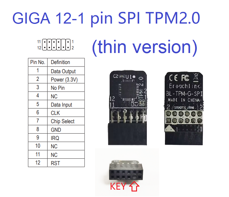 BL-TPM-G-SPI thin (12-1 pin)