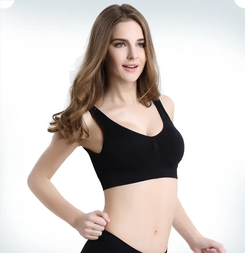 Meilleures ventes grande taille fitness sport nouveau design sous-vêtements pour femmes, sexy xxx yoga soutien-gorge sangle élastique bas prix quantité minimale de commande