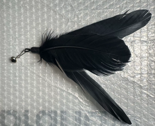 Large Floating Feather, Black