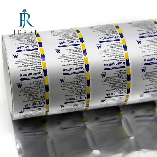 JEREL PTP Aluminio 포일 공장 도매 Pharma 알약 포장 정제 의학 캡슐 알루미늄 호일 목록