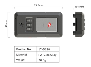 JYL mükemmel kalite Tsa mandal kilit seyahat güvenlik çanta valizler için kombinasyon anahtarı ile - Product Image 5