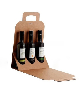 Contenitori di vino di lusso con confezione regalo con logo personalizzato scatola di vino kraft per imballaggio scatole di bottiglie di vino con manico