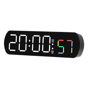 BSCI Factory New Custom Electric Timer Count Up Countdown Digitaler Farb alarm Snooze Voice Control Table LED-Uhr - Product Image 1
