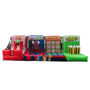 4 in1ブローアップTICTACTOEインフレータブルカーニバルゲーム子供向け屋外グループビルディングまたはイベント楽しいアクティビティ - Product Image 3