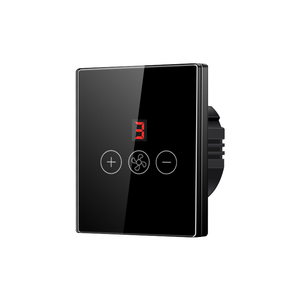 图雅智能生活应用遥控吊扇速度水平调节器WiFi智能墙壁触摸面板风扇开关，带数字屏幕