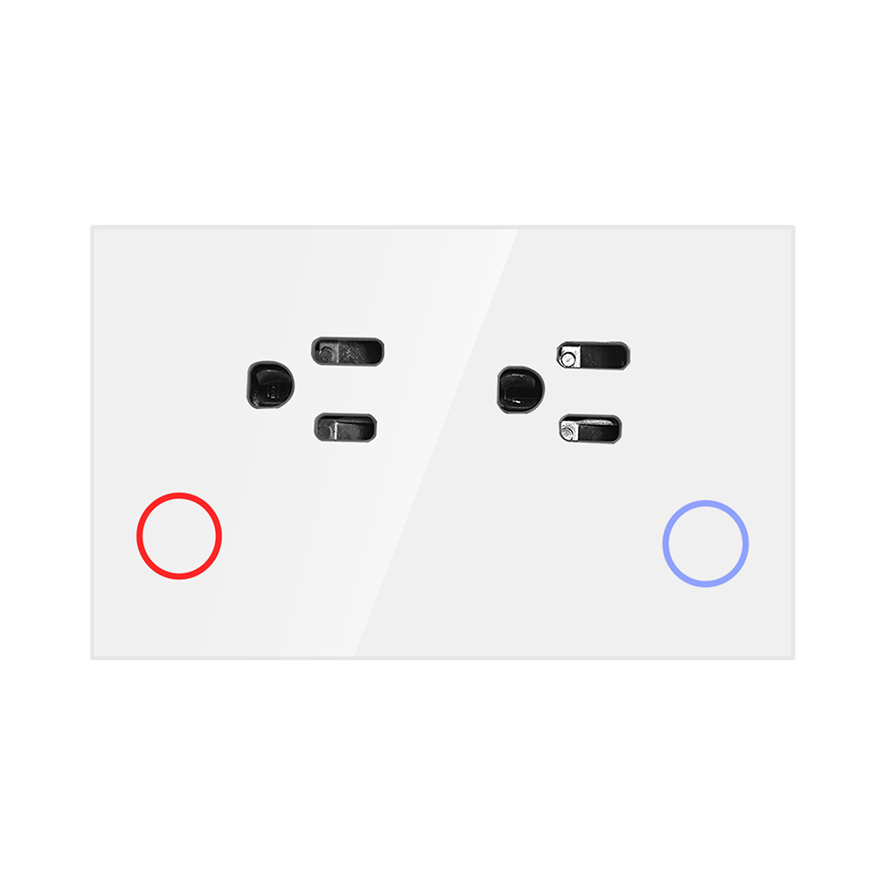 Tuya WiFi - Enchufe estadounidense sin USB - Panel de vidrio