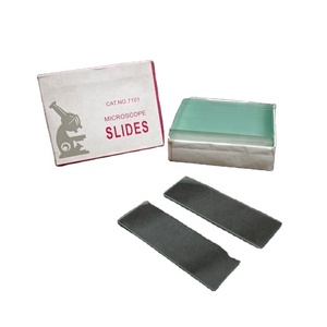 Portaobjetos de microscopio de laboratorio, bordes de suelo, esquina 45 cubierta antideslizante portaobjetos de microscopio de vidrio 7101 - Product Image 1