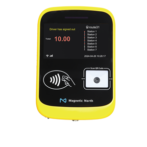 E-ticketing, validatore di autobus, pagamento contactless NFC, codice QR, lettore di carte, MiFare, 3G/4G, WiFi, GPS: M10
