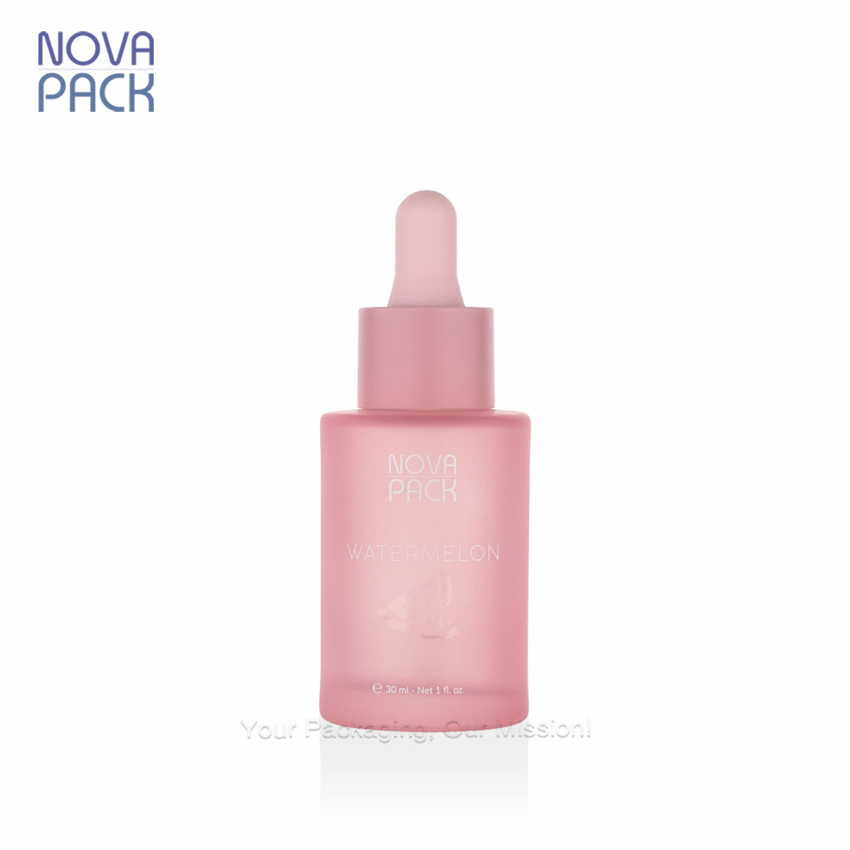 ขวดสีชมพูฝ้า + หลอดหยดสีชมพูฝ้า