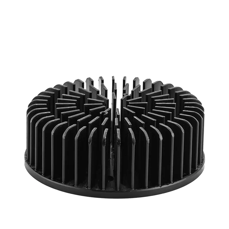 30W diametro 120mm e altezza 40mm nero anodizzato alluminio tondo Led Pin Pin pinna dissipatore di calore Cob