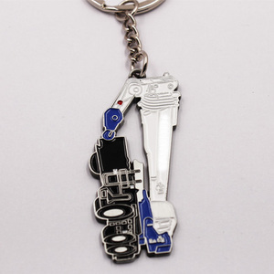 Hình Dạng Tùy Chỉnh 3D Infill Màu Crane Hoist Errick Máy Xúc Kim Loại Kẽm Hợp Kim Keychain - Product Image 4