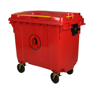 Cubo de basura móvil HDPE para exteriores, contenedor grande de basura de plástico de 660/1100 litros, cubo de basura para uso en exteriores - Product Image 1