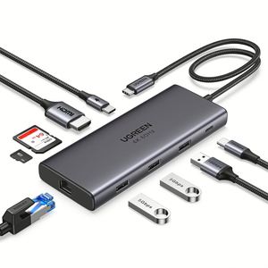 UGREEN Revodok Pro 109 USB Cハブ9 in 1 10Gbps USB C 3.2 & USBA 3.2 4K-HDMI 100WパワーデリバリーSD/TFカードリーダー - Product Image 1